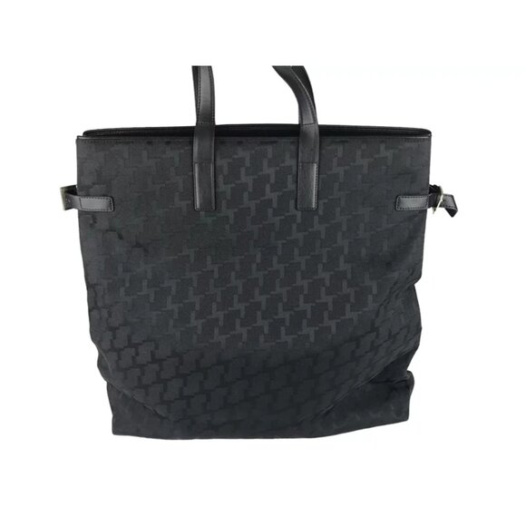 Lancel Women Black Inner Zip Pocket Adjustable Double Handles Tote Bag - Picture 5 of 10